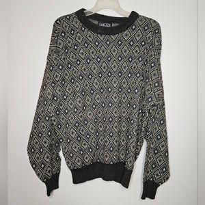 Jantzen diamond print knit sweater